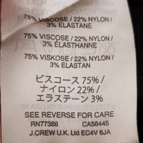 J. Crew Womens Black Pixie Ponte Pants Exposed Zipper Small - Picture 10 of 10